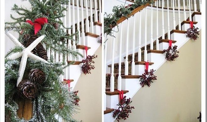 DECORAÇÃO DE ESCADAS PARA O NATAL DECORAÇÃO DE ESCADAS PARA O NATAL