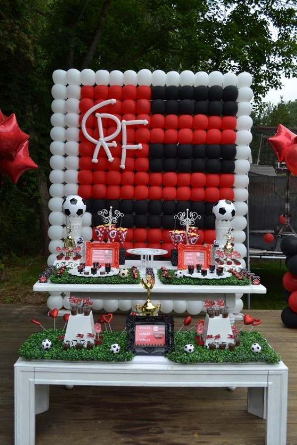 decoração do flamengo com baloes