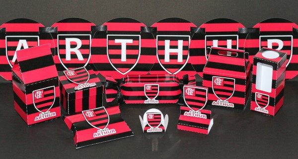 decoração do flamengo simples com personalizados