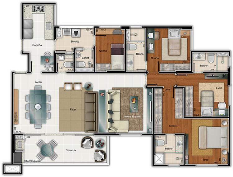 plantas de casas com area de churrasqueira