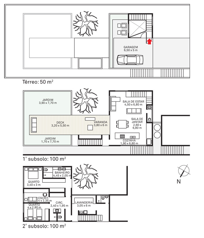 casas construidas em declive fotos