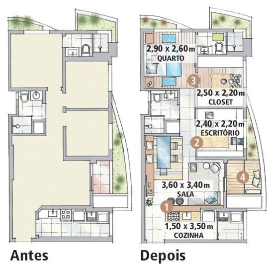 casas com escritorio pequeno 