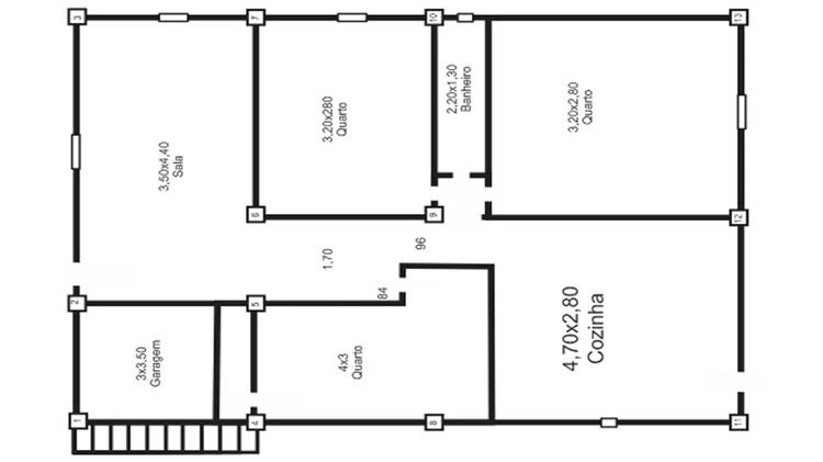 plantas de casas baratas com 3 quartos