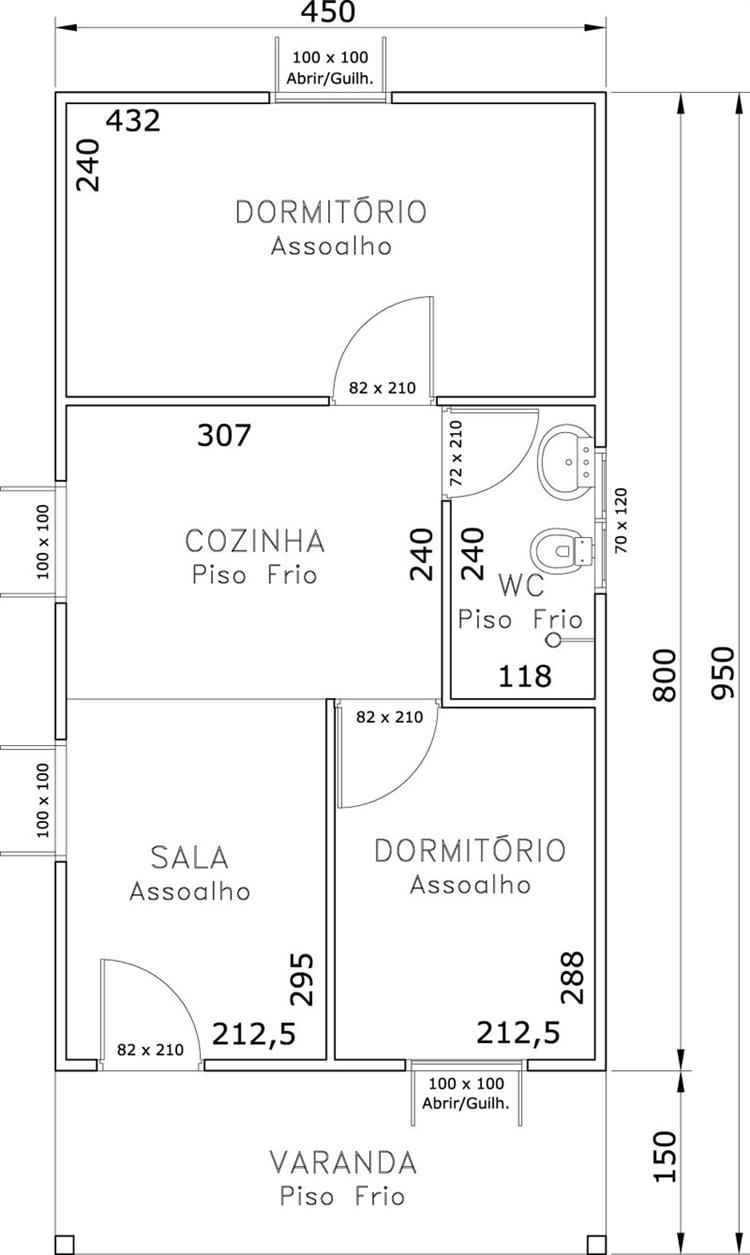 projetos de casas de até 100m