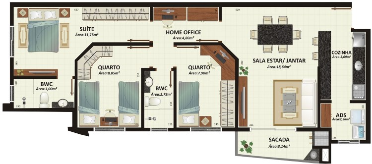 projetos de casas com home office 