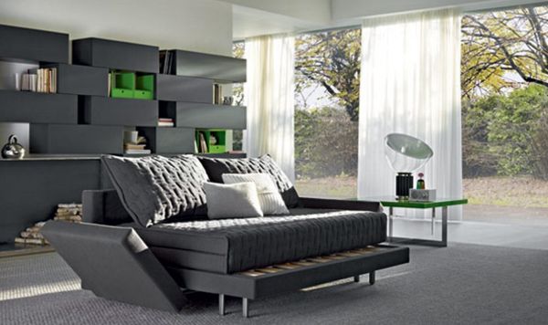 A decoração de salas com sofá cama pode ficar sim, muito interessante e até sofisticada (Foto: Divulgação)