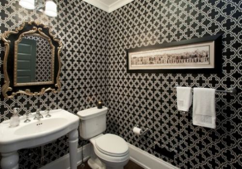 A decoração de lavabos com papel de parede deixa seu ambiente mais sofisticado (Foto: Divulgação)