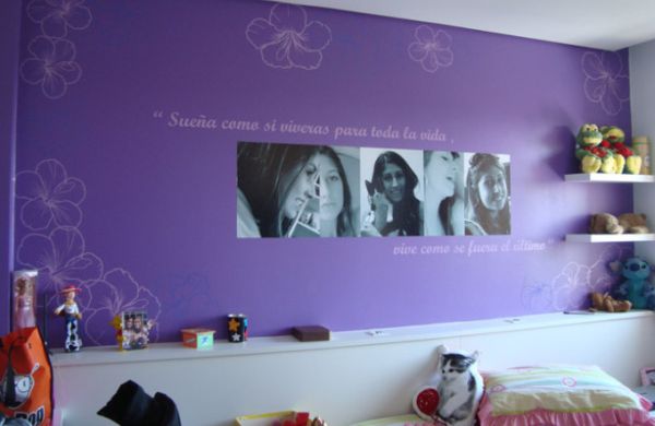 A decoração de quarto feminino com frase é ótima opção para diferenciar este ambiente tão especial (Foto: Divulgação)