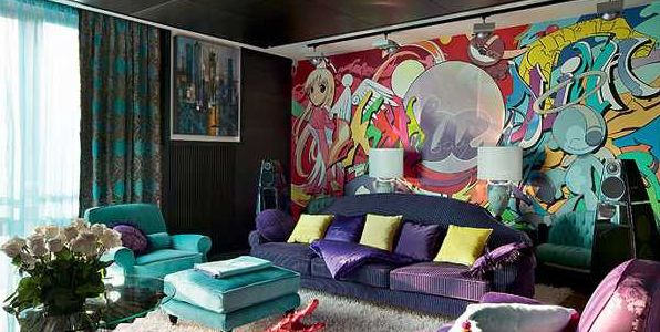 A decoração estilo pop art pode estar presente em qualquer espaço de sua casa, desde que você se identifique com o estilo (Foto: decor4all.com)    