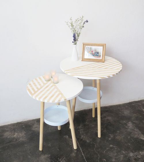 Esta mesa de canto é diferente e barata para ser feita (Foto: ohohblog.com) 