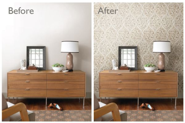 Decoração com papel de parede pode ser barata se você fizer todo o processo (Foto: blog.brewsterwallcovering.com) 