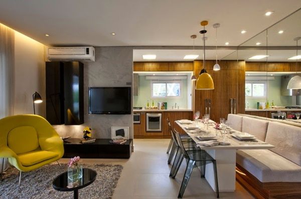 Decoração de sala de jantar com canto alemão é sofisticada e renova facilmente o seu espaço (Foto: bihramos.com)             