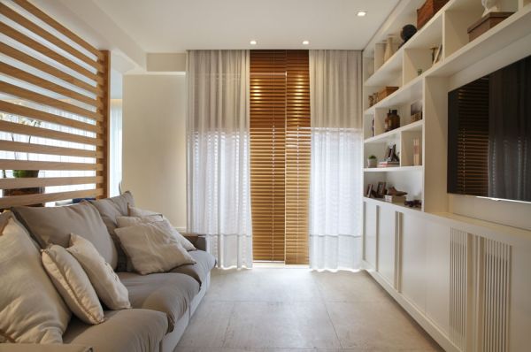 Aposte em divisórias de ambientes residenciais em madeira para decorar (Foto: mmpmovelaria.com.br)                 