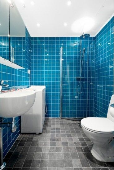decoracao de banheiro na cor azul: Projetos Ideias para Decoração de 