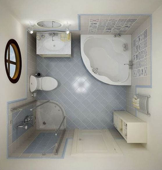 Decoração de banheiro pequeno com banheira pode, sim, ser muito especial (Foto: pinterest.com)              
