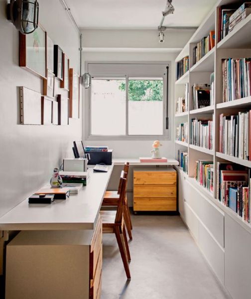 A decoração para escritório pequeno pode ter variados estilos (Foto: pinterest.com)