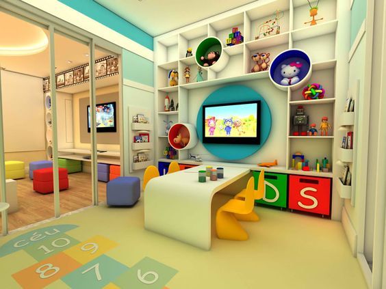 Há lindas ideias de decoração de sala de brinquedos (Foto: pinterest.com)