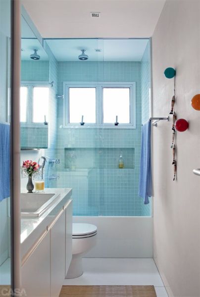 Decoração e Projetos – 15 Ideias de Decoração de Banheiro Azul