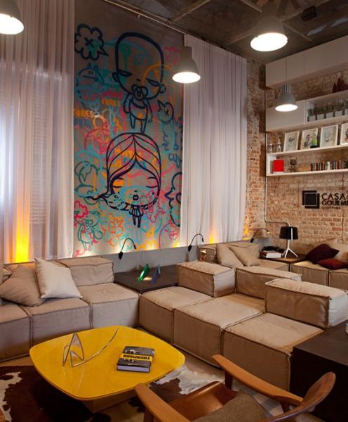 Grafite na decoração de casa é moderno e pode servir como truque de style para os seus ambientes (Foto: pinterest.com)                 