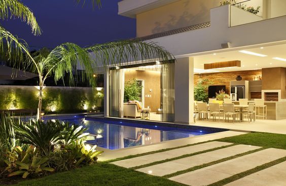 Decoração de Área de Lazer com Piscina 