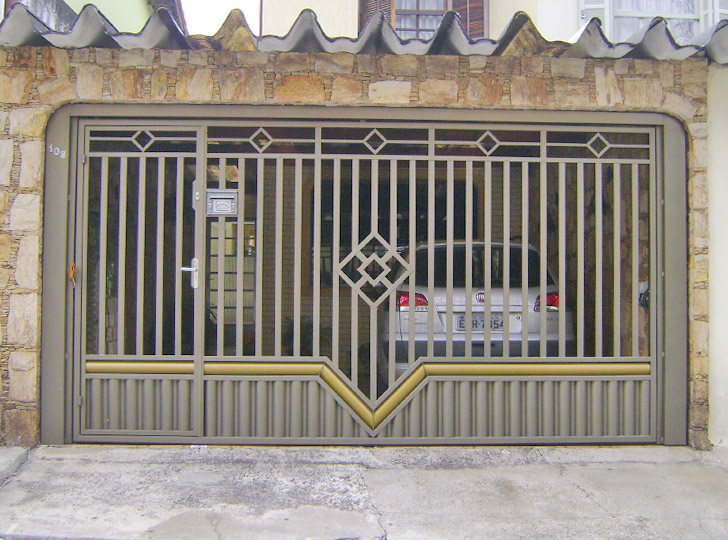 portão residencial com duas cores