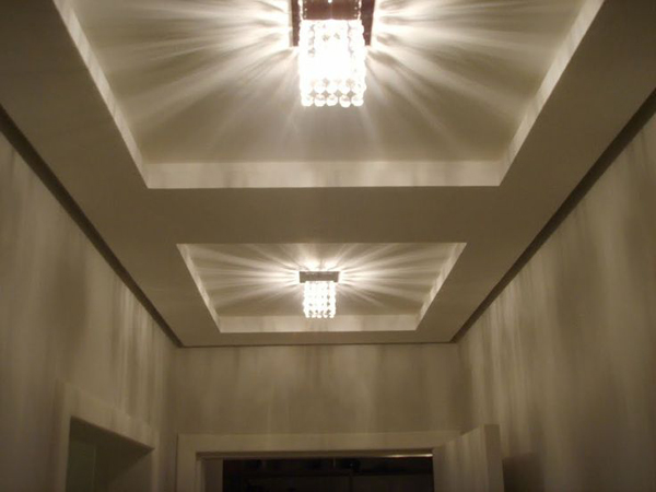 sanca em gesso com luminaria