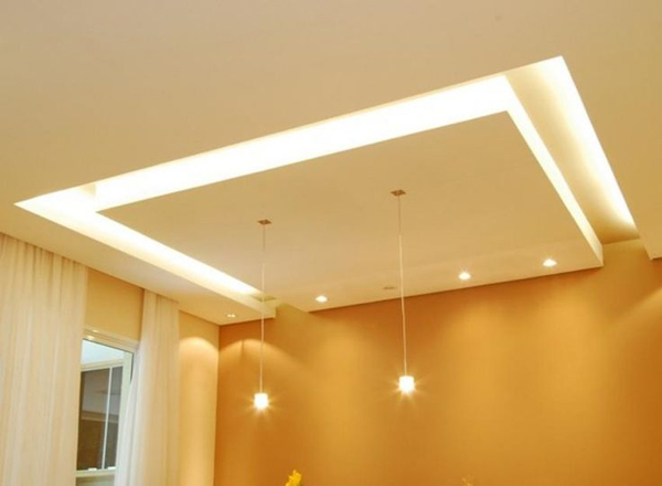 sanca em gesso com pendentes