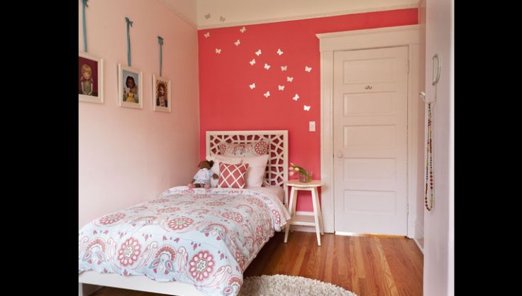 quarto de menina coral