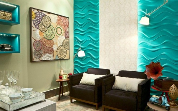 textura de parede turquesa