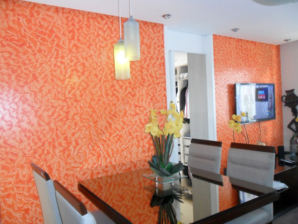 textura de parede laranja