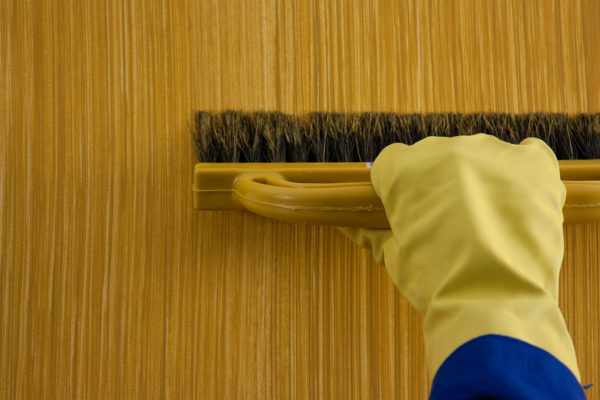 textura de parede com vassoura