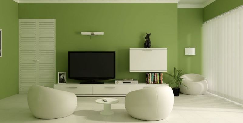 cor para sala verde tv