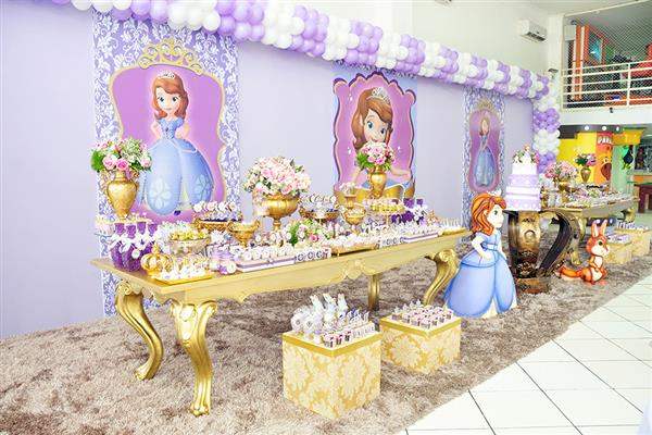 decoração princesa sofia luxo