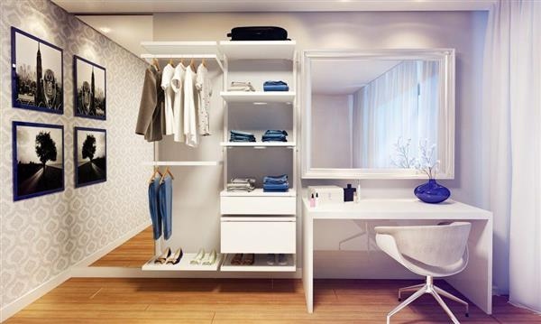 como organizar closet aberto