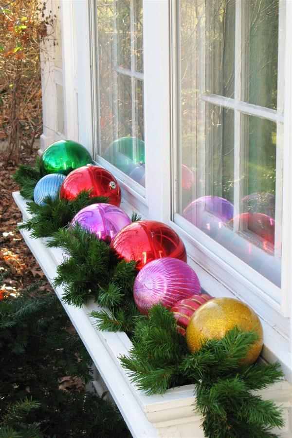 decoração com bolas de natal