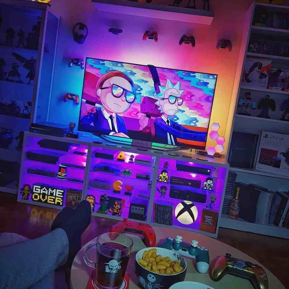 Quarto Game com LEDs coloridas