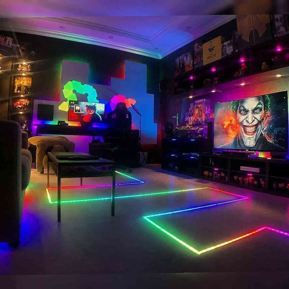 Quarto gamer com LED