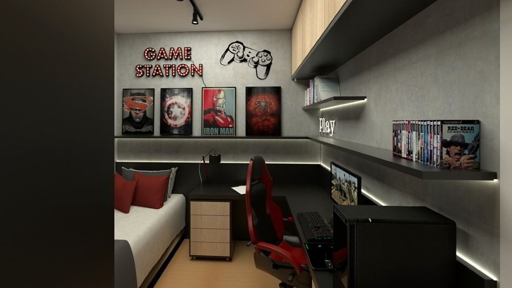 Quarto gamer simples