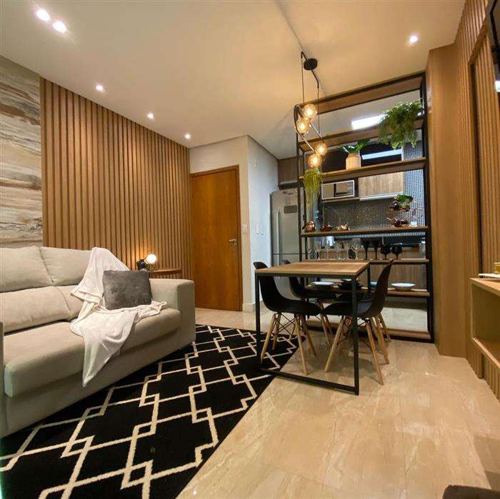 sala com dois ambientes