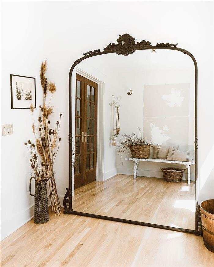 decoração com espelho de chão