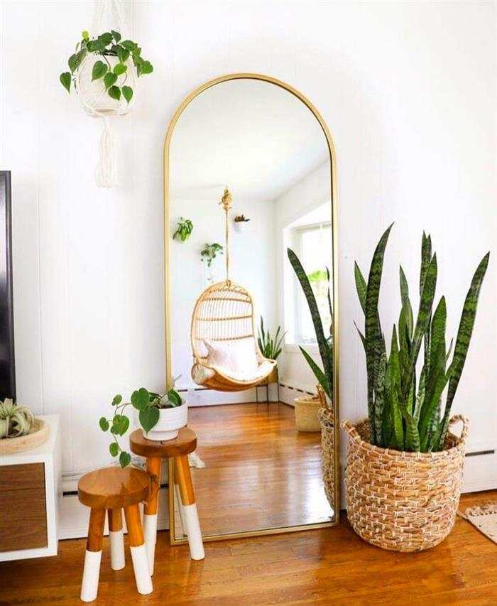 decoração com espelho em apartamento pequeno