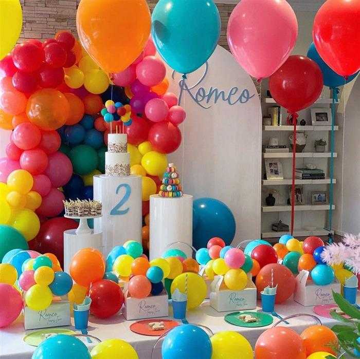 decoração com balões de aniversário