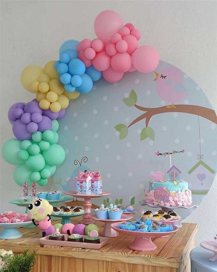 decoração com balões em festa infantil