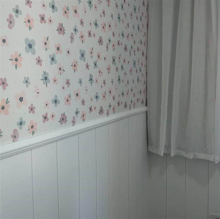 boiserie com papel de parede