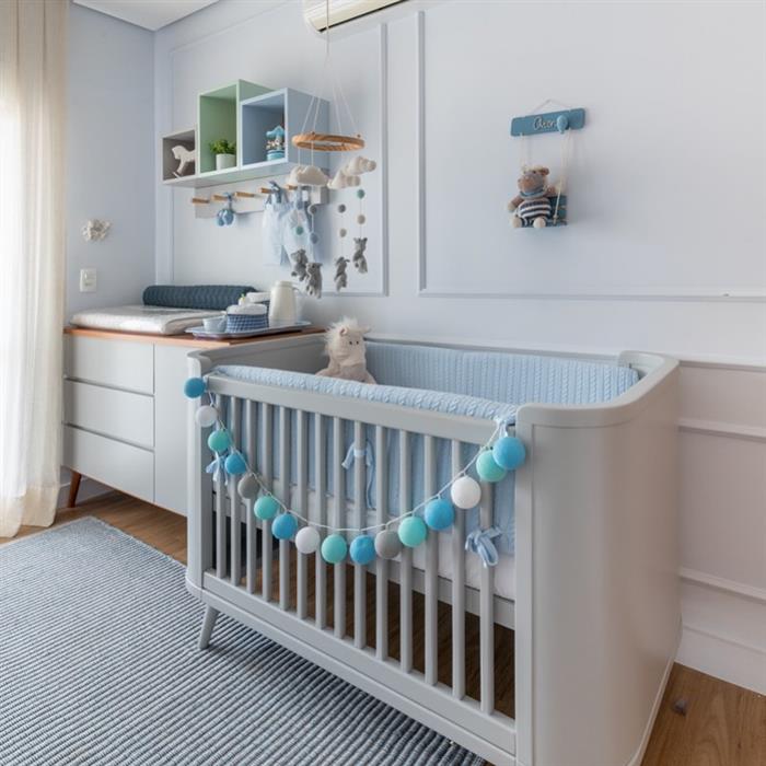 boiserie em quarto de bebe