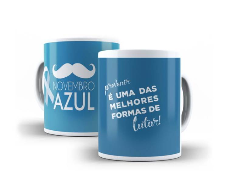 Caneca novembro azul prevenção