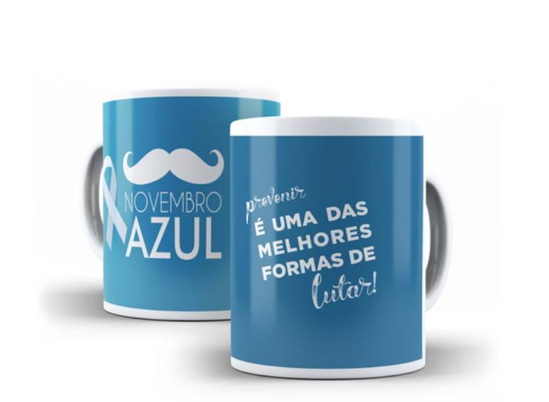 Caneca novembro azul prevenção