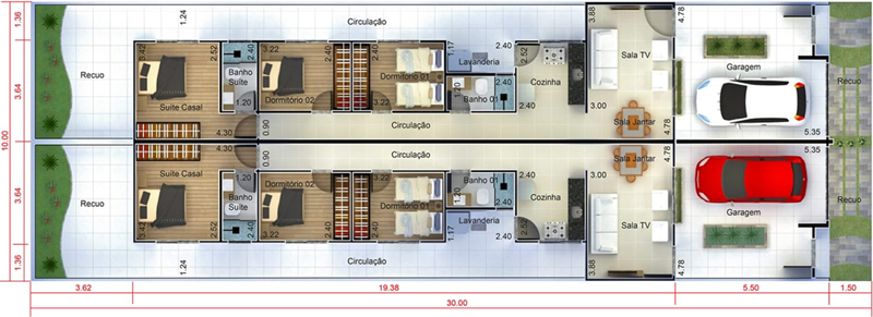 Dicas de Projetos de Casas Geminadas