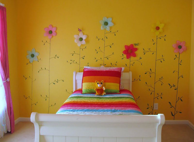 quarto de menina amarelo