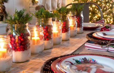 Decoração natalina para mesa